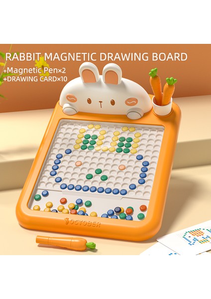Tavşan Manyetik Çizim Tahtasında Havuç Mıknatıs Kalem Çocuklar Yeniden Kullanılabilir Çizim Oyuncaklar Bebek Boncuk Boyama Doodle Eskiz Defteri Çocuk Hediyeler (Yurt Dışından)