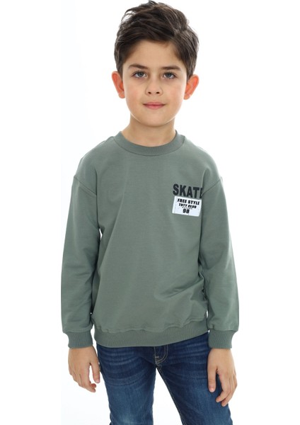 Erkek Çocuk Baskılı Sweatshirt