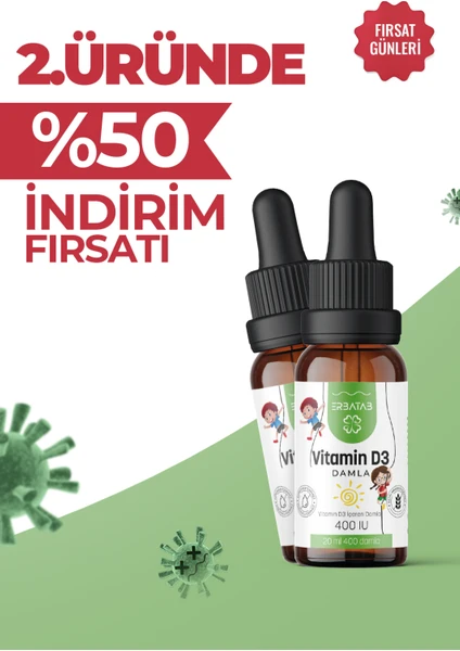 Vitamin D3 Kids 20 ml 400 IU Damla