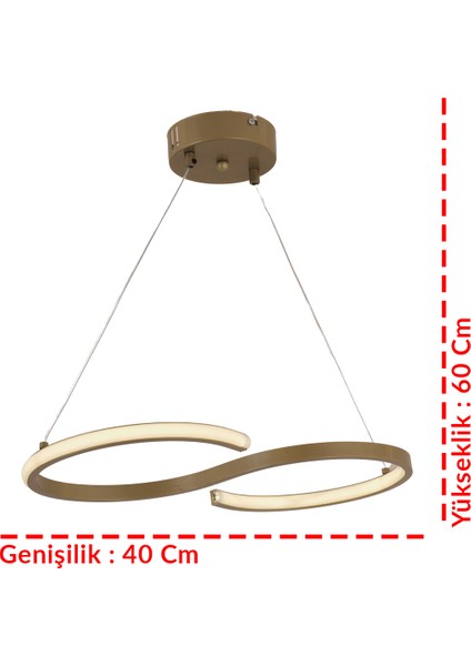 Sinem Eskitme Boyalı 3 Renkli Led Aydınlatmalı Tekli Sarkıt Avize