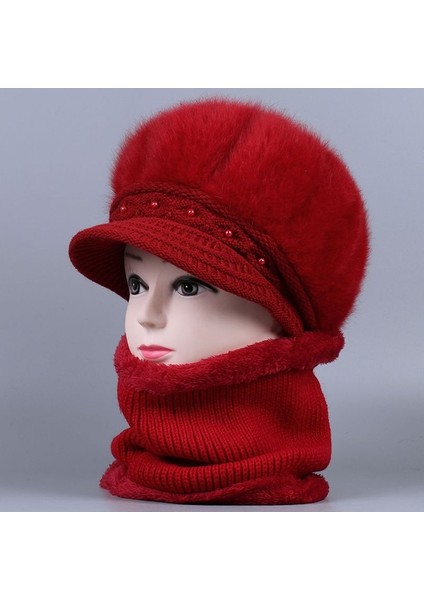 Kadınlar Için Kışlık Şapka + Atkı (Yurt Dışından)