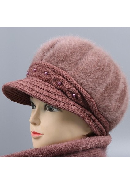 Kadınlar Için Kışlık Şapka + Atkı (Yurt Dışından) modelleri