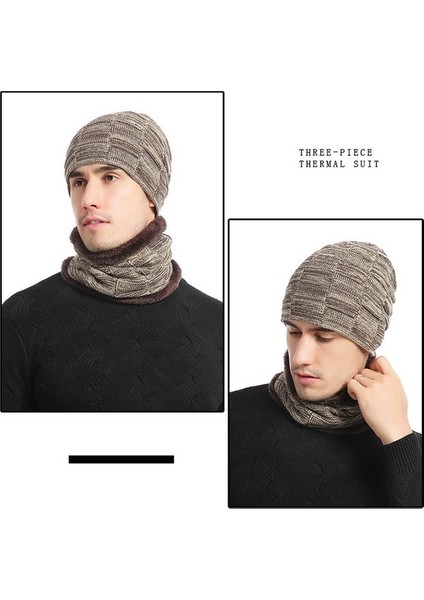 Erkek Kışlık Kadife Şapka ve Atkı 2 Parçalı Set (Yurt Dışından) indirimleri
