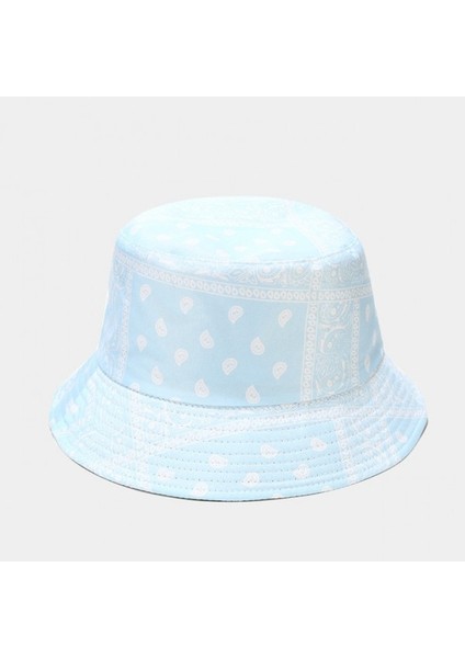 Çift Taraflı Kaju Çiçeği Baskılı Kova Güneş Şapkası (Yurt Dışından)