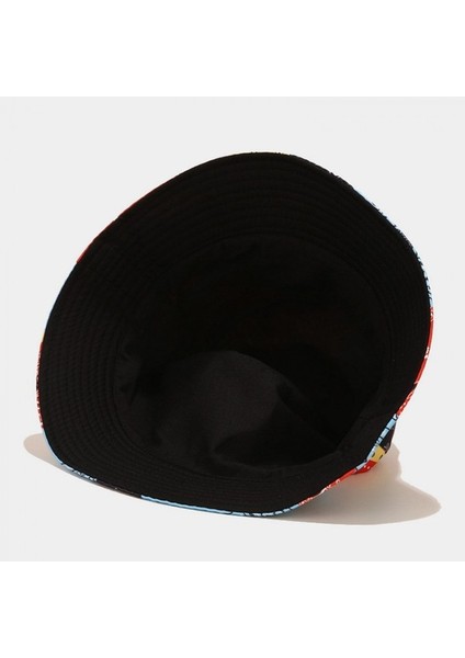 Çift Taraflı Kaju Çiçeği Baskılı Kova Güneş Şapkası (Yurt Dışından) modelleri