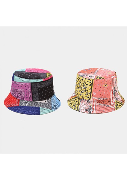 Çift Taraflı Kaju Çiçeği Baskılı Kova Güneş Şapkası (Yurt Dışından) indirimleri