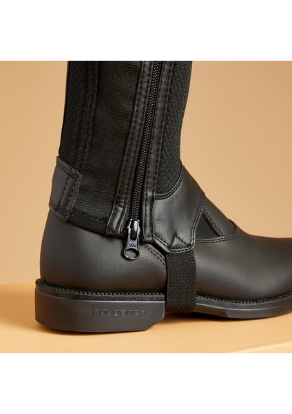 Fouganza Yetişkin File Binici Mini Çeps - Siyah - 100 fırsatları