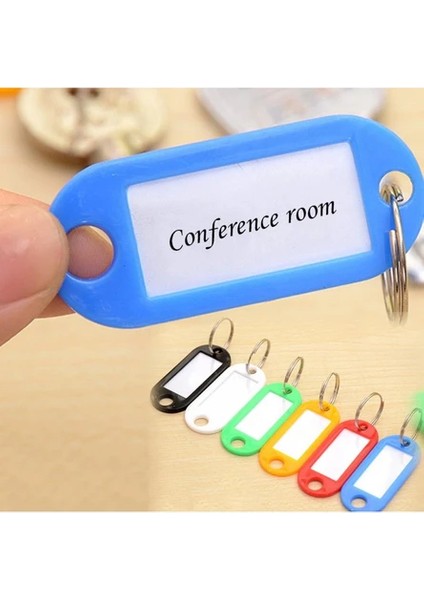 Plastik Isim Yazılabilen Karışık Renk 10 Adet Anahtarlık (5CMX2CM) fırsatları