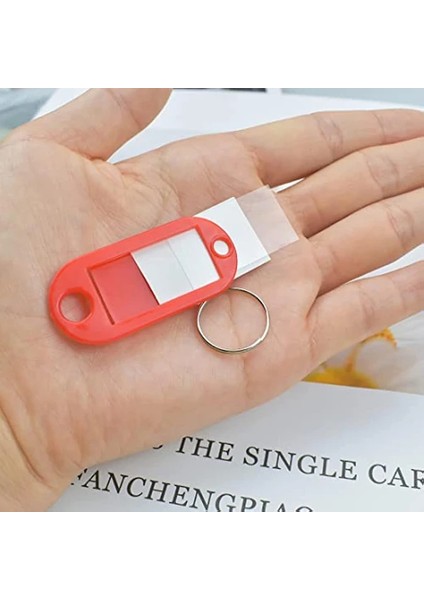 Plastik Isim Yazılabilen Karışık Renk 10 Adet Anahtarlık (5CMX2CM) modelleri