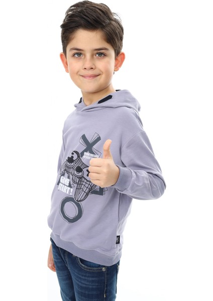 Erkek Çocuk Baskılı Sweatshirt