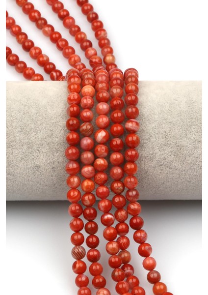 Yemen Akik Doğaltaş Dizi 6 mm Küre Kesim