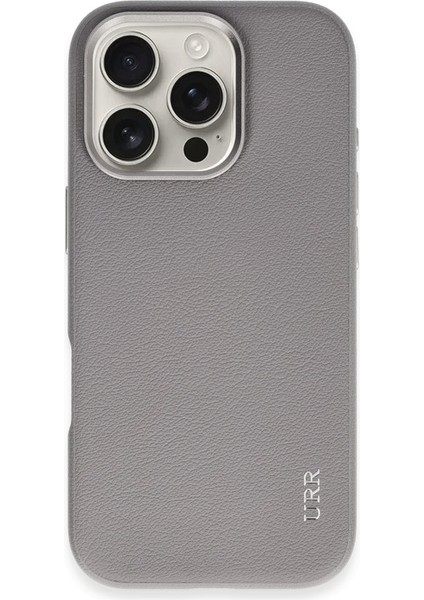 iPhone 16 Pro Innovative Leather Magsafe Kapak Titan Gri