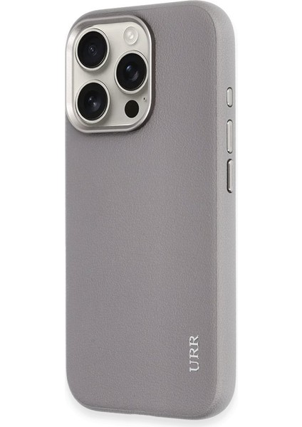 iPhone 16 Pro Innovative Leather Magsafe Kapak Titan Gri