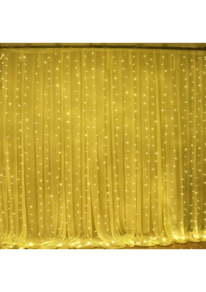 3*2 Perde LED Sarı Işık