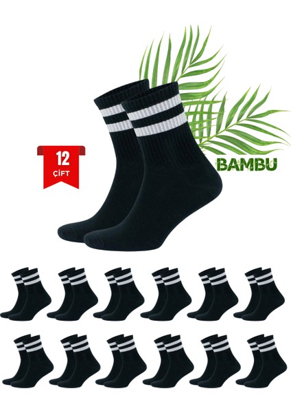 Bambu Spor Tenis Çorap Dikişsiz 12’li