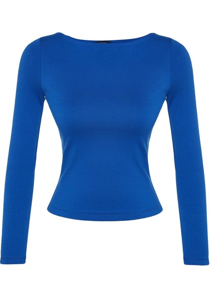 Stil Kadın Pamuklu Esnek Fitted Vücuda Oturan Esnek Bluz Crop Örme Slim Kalıp modelleri