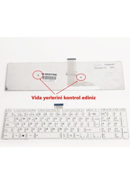 Toshiba Nsk-Tvqsu 0t Notebook Klavye Beyaz Çerçeveli