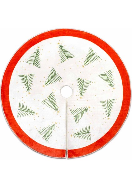 Çam Ağacı Ayak Halısı Örtüsü, Yılbaşı Ağacı Altı Örtüsü, Çamlı Desen 80x80 Cm