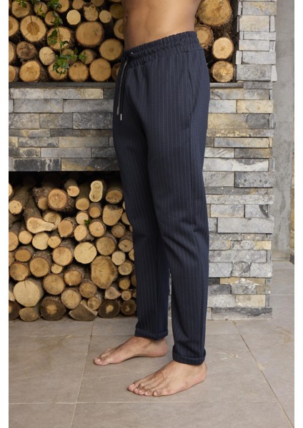 1044 Erkek Arka Beli Lastikli Duble Paça Esnek Jogger Pantolon