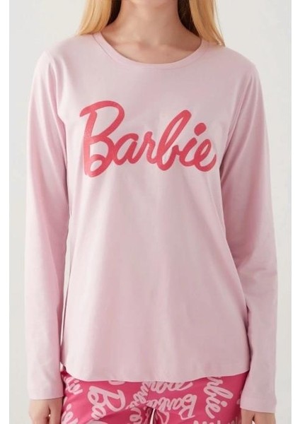 Barbie 1766 Kadın Yuvarlak Yaka Uzun Kol Pijama Takım fırsatları