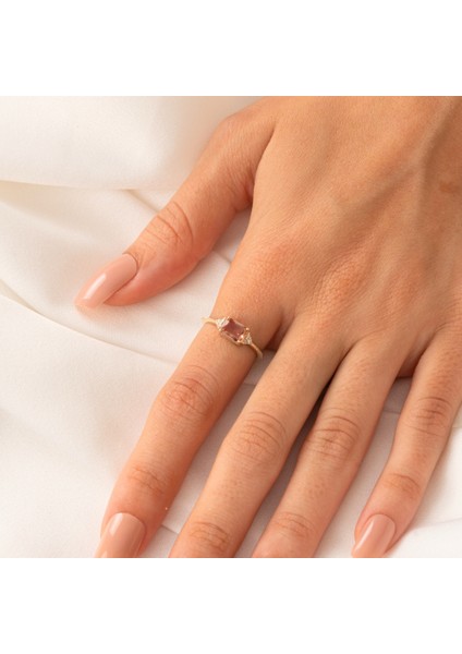 Gümüş Yüzük - Octagon Kesim Zultanit Taşlı Modern Tasarım 925 Ayar Gümüş Yüzük indirimleri