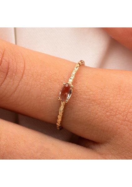 Gümüş Yüzük - Gümüş Yüzük - Zultanit Taşlı El Yapımı Dövülü Minimal Tasarım Tektaş 925 Ayar Gümüş Yüzük fiyatları