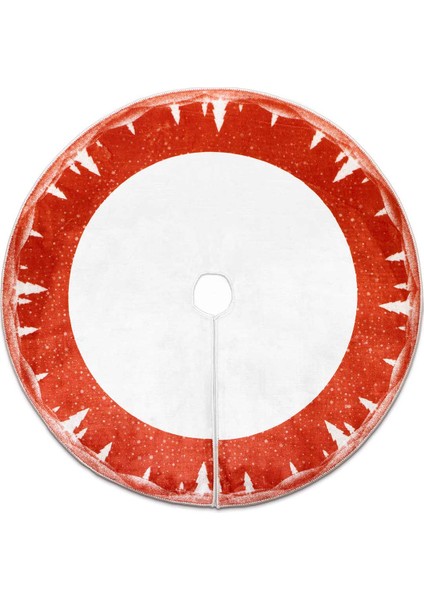 Çam Ağacı Ayak Halısı Örtüsü, Yılbaşı Ağacı Altı Örtüsü, Çamlı Desen 100x100 Cm