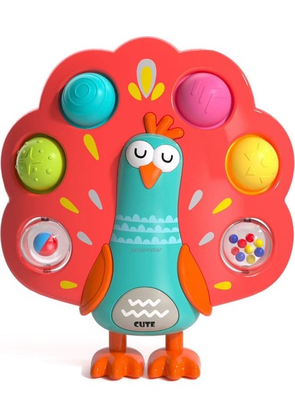 Bebek Çocukların Oyuncağı Peacock Bastırıyor Bubble Müzikçi Cricket Bebek Puzzle Finger Eğitim Müzik Oyunu (Yurt Dışından)
