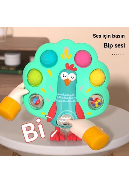 Bebek Çocukların Oyuncağı Peacock Bastırıyor Bubble Müzikçi Cricket Bebek Puzzle Finger Eğitim Müzik Oyunu (Yurt Dışından) indirimleri
