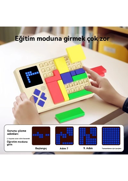 Huarongdao Plastic Toys Children's Puzzle Assembly Building Blocks Birthday Color Box Logic Block Puzzle (Yurt Dışından)