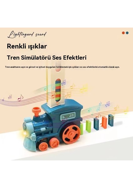 Domino Elektrik Tren Binası Blokları Otomatik Kart Işlenmesi ve Yerleştirme Enlightenment Bulmaca Binası Blokları Oyun Aracı (Yurt Dışından)