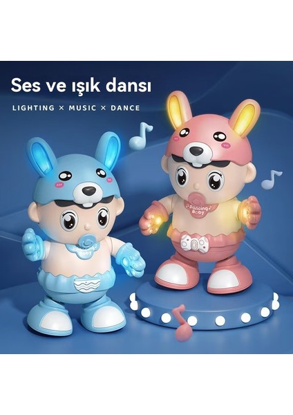 Elektrik Dans Eden Küçük Tatlı Bebek Atıştırıcı Karton Küçük Tatlı Tavşan Şarkı S Öyleyebilir ve Kör Gözler, Küçük Bebek Robot, Çocukların Oyuncağı. (Yurt Dışından) modelleri