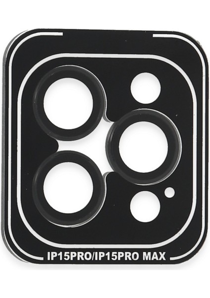 Apple iPhone 15 Pro Max Pvd Metal Kamera Lens - Siyah 13
