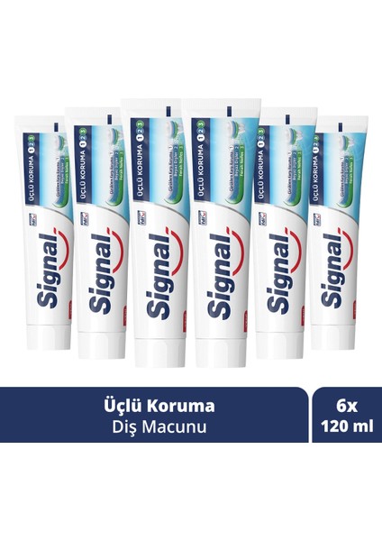 Diş Macunu Çürüklere Karşı Nane Ferahlığı 120 ml X6 Adet