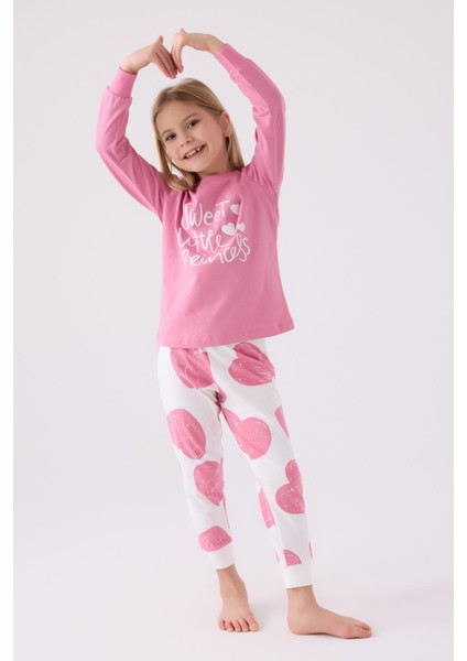 3470 Garson Sweet Little Princess Kız Çocuk Uzun Kol Pijama Takım