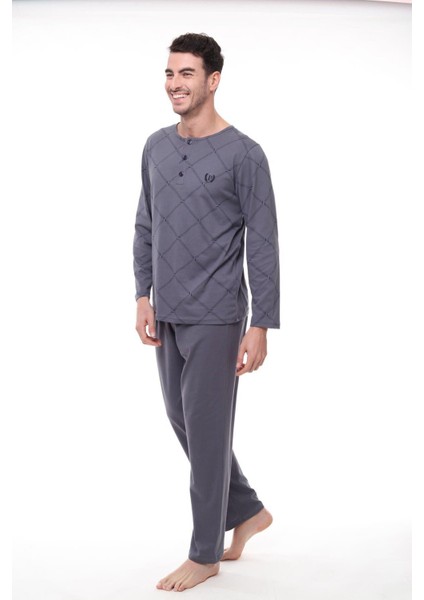 1400 Erkek Uzun Kollu Pijama Takım