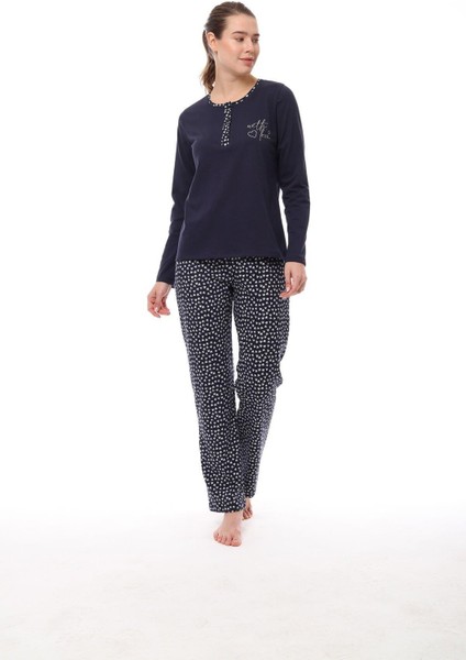 1544 Kadın Uzun Kollu Pijama Takım