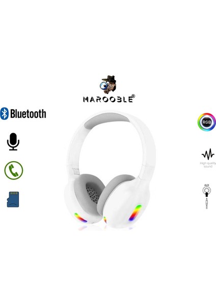 Rgb Leg Lıght Kulak Üstü Kablosuz Kulaklık