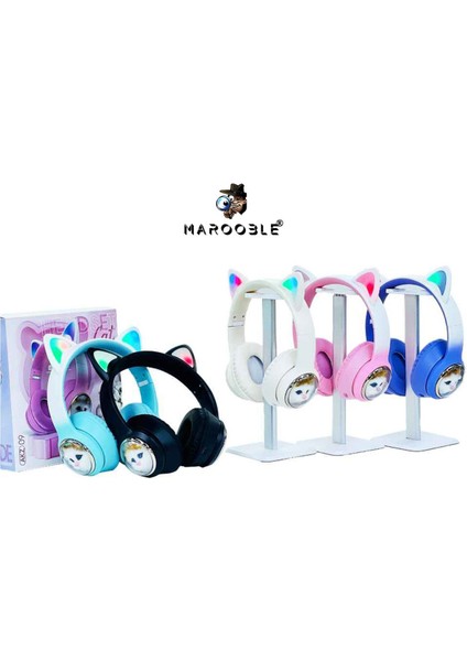 Kedi Kulaklık Kablosuz Bluetooth 5.0 Rgb Işıklı Kedi Desenli Figürlü Hq Kulaklık fiyatları