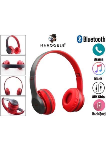 Ekonomik Wireless P47 Katlanabilir Bluetooth Kablosuz Kulaklık