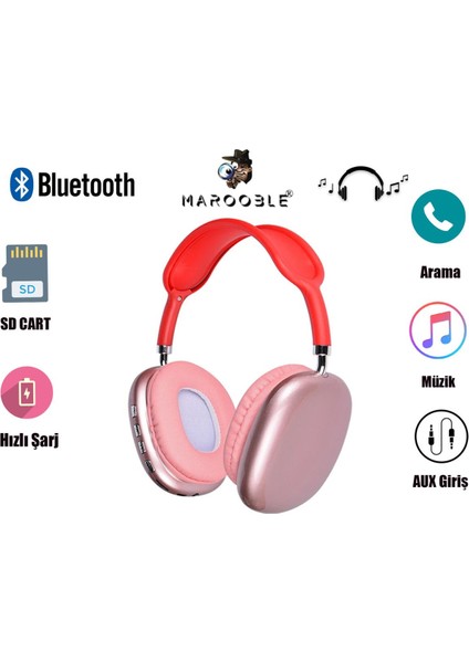 P9 Plus Kablosuz 5.0 Mikrofonlu Bluetooth Kulaklık P9 Kulaklık