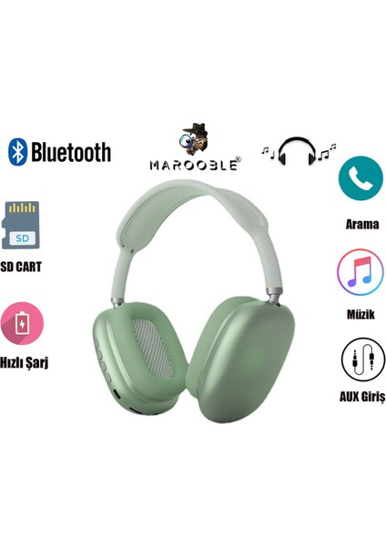 P9 Plus Kablosuz 5.0 Mikrofonlu Bluetooth Kulaklık P9 Kulaklık