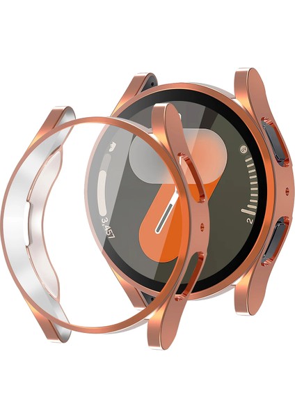Samsung Galaxy Watch 7 44MM ile Uyumlu Kasa ve Ekran Koruyucu 360 Tam Koruma Silikon Kılıf