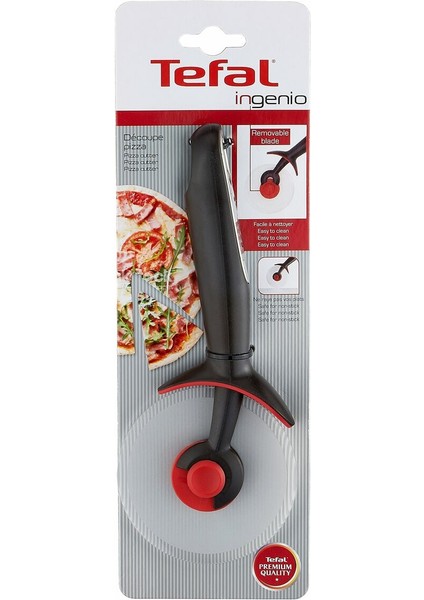 Pizza Kesici Tefal Ingenio K2071114 Rojo/blanco Çelik Plastik (Yurt Dışından)