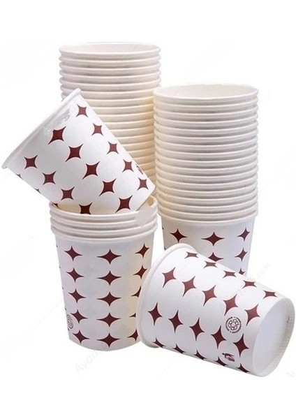 6,5 Oz Karton Bardak, Kullan At, Tek Kullanımlık, Çay Bardağı, Kahve Bardağı