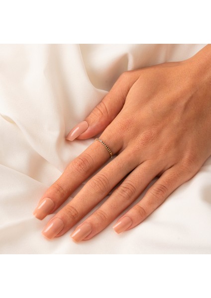 Yarım Tur Altın Yüzük - 14 Ayar Altın 0.25 Karat Yarım Tur Smoky Taşlı Yüzük indirimleri