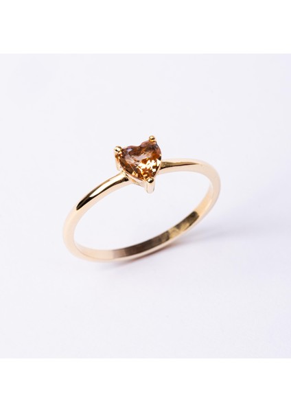 Altın Yüzük - Altın Yüzük - 0.60 Karat Zultanit Taşlı Kalp Tektaş Evlilik Teklifi 14 Ayar Altın Yüzük modelleri