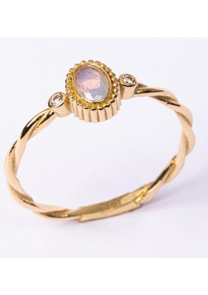 Altın Yüzük - Altın Yüzük - 0.50 Karat Pembe Kuvars Taşlı Modern 14 Ayar Altın Evlilik Teklifi Yüzüğü fiyatları