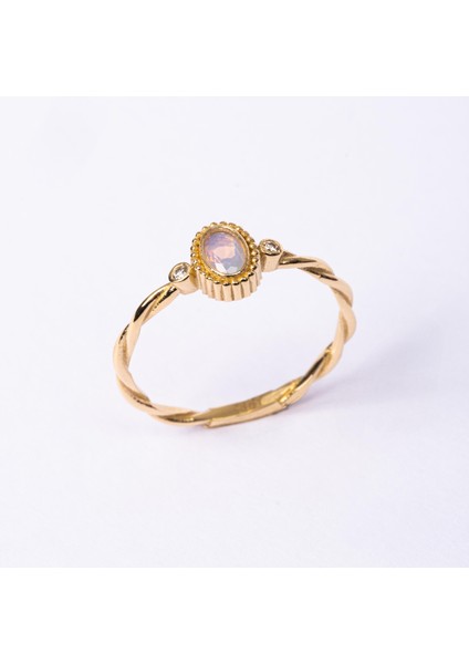 Altın Yüzük - Altın Yüzük - 0.50 Karat Pembe Kuvars Taşlı Modern 14 Ayar Altın Evlilik Teklifi Yüzüğü fırsatları