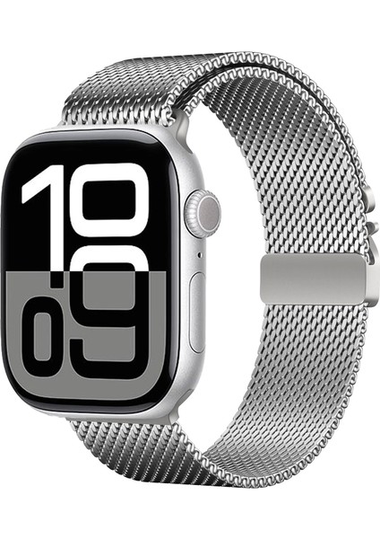 Apple Watch 10 46MM Redclick KRD-121 Metal Ince Slim Tasarım Luxury Hasır Kordon